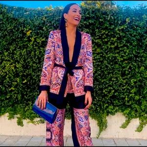 Zara Cropped Multi Color Blazer